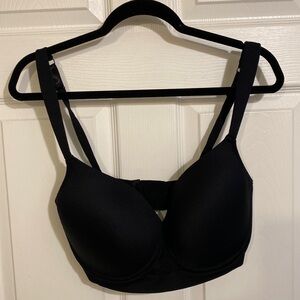 Nautica Intimates Bra 38DD Black Adjustable Straps Underwire Logo Comfort Soft